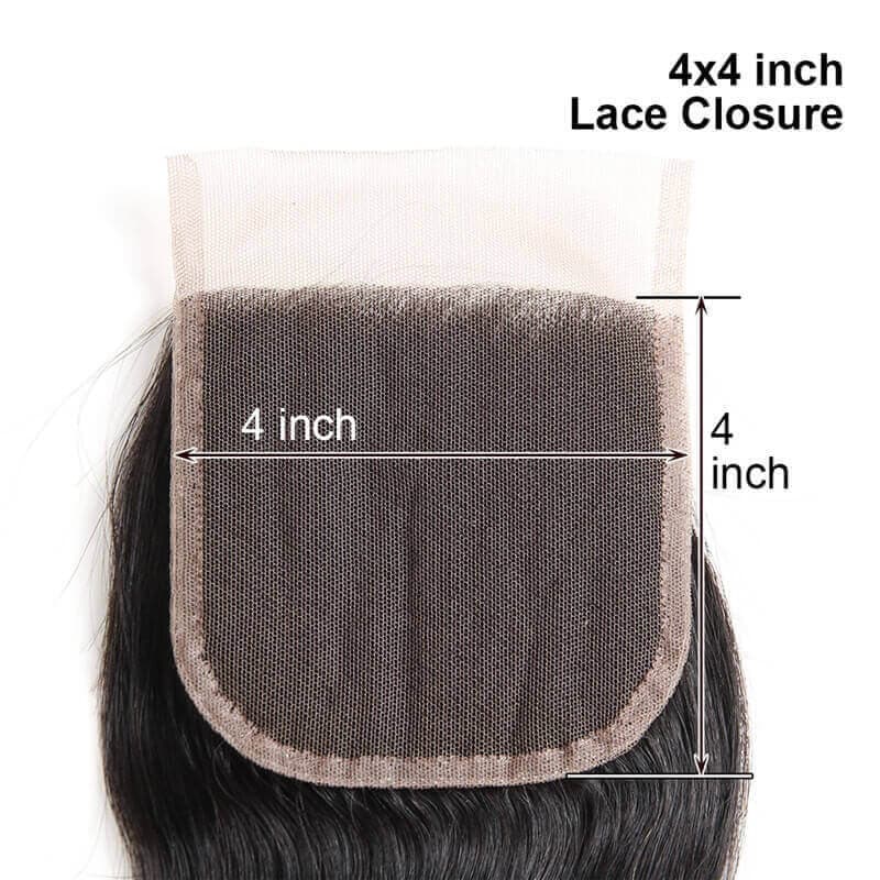 Ombre Color 1B/4/27 Brazilian Virgin Hair Body Wave Bundles With 4*4 Lace Closure