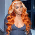 Ginger Blonde Ombre Wigs Body Wave 13x4 HD Lace Front Wigs for Women