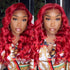 Gorgeous Red Lace Front Wig Body Wave Virgin Human Hair Wigs