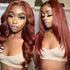 Reddish Brown Pre-Colored Modern Layered Cut 13x4 Lace Front Straight Season Vibe Wig