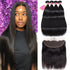 Straight Human Hair 4 Bundles And 13*4 Lace Frntal Bundle Deals With Frontal