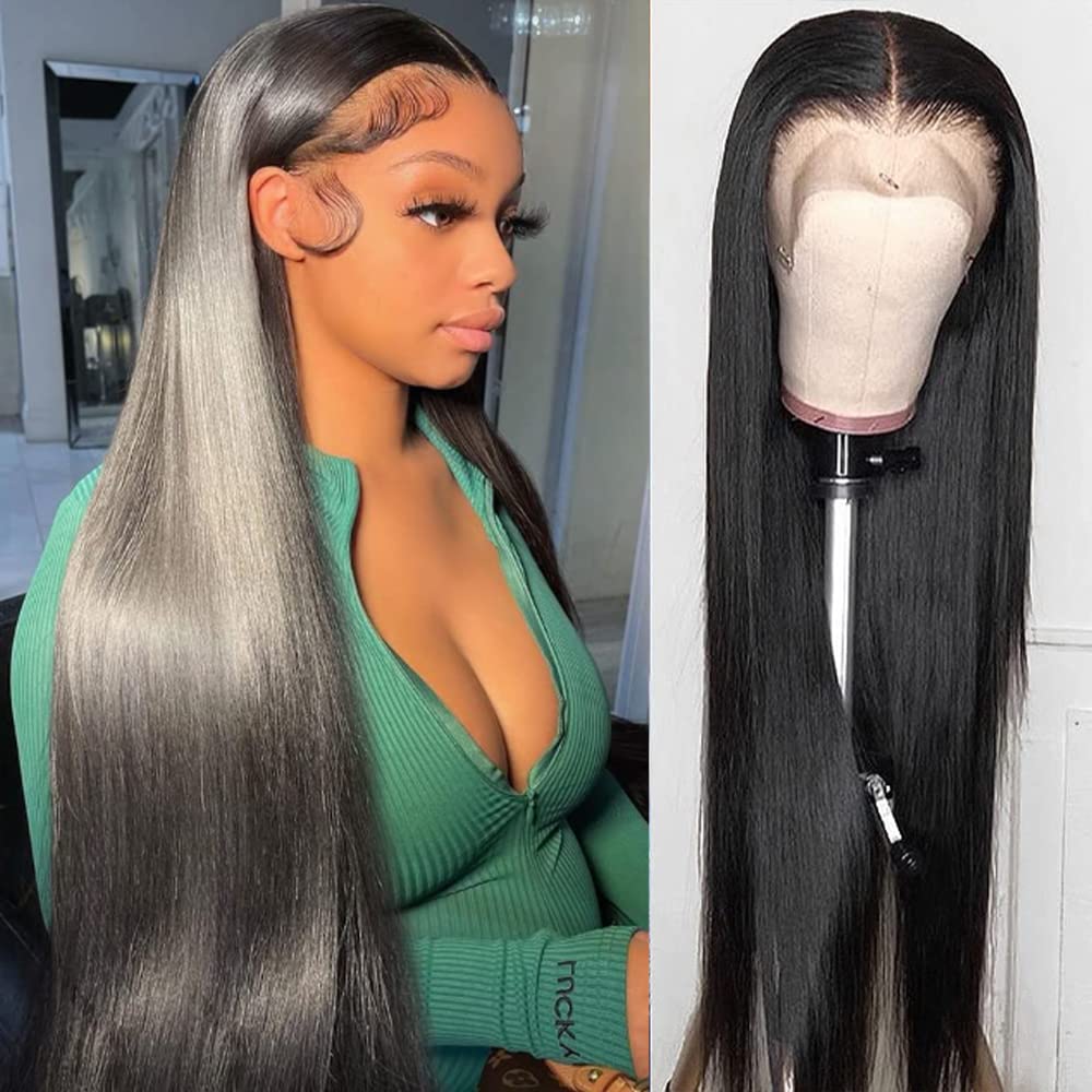 Straight 13x6 HD Lace Front Wig With Baby Hair Human Hair Wigs 250% Density