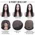 U-Part Wigs Virgin Hair Silky Straight Human Hair Wigs 150% Density