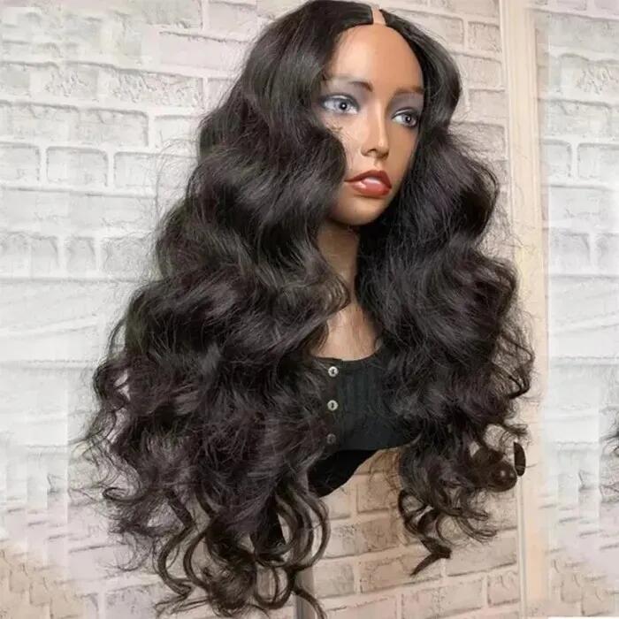 Body Wave V Part Wigs Upgrade U Part Human Hair Wig Without Leave out
