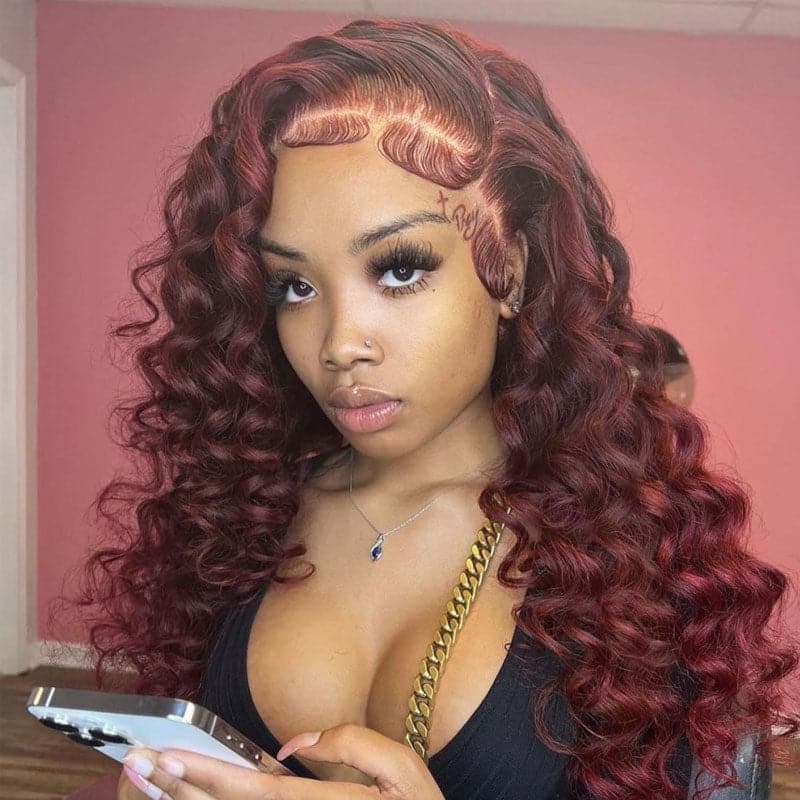 Wand Curl 180% Density Loose Deep13x4 HD Lace Human Hair Wig Natural Hairline