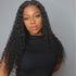 Water Wave T Part Wigs Glueless Human Hair Lace Wigs Natural Black 210% Density