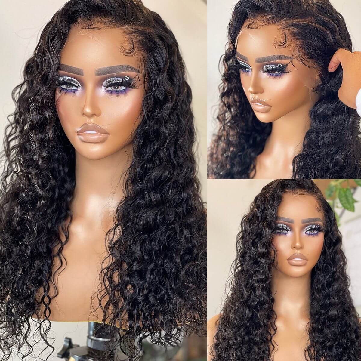 Water Wave 13x6 HD Lace Front Wig Virgin Human Hair Wig Pre-Plucked
