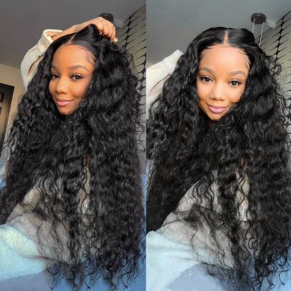 Water Wave Real Wear & Go 5x5 Glueless HD Lace Wig Pre-Cut Human Hair Wigs Pre Plucked Natural Hairline