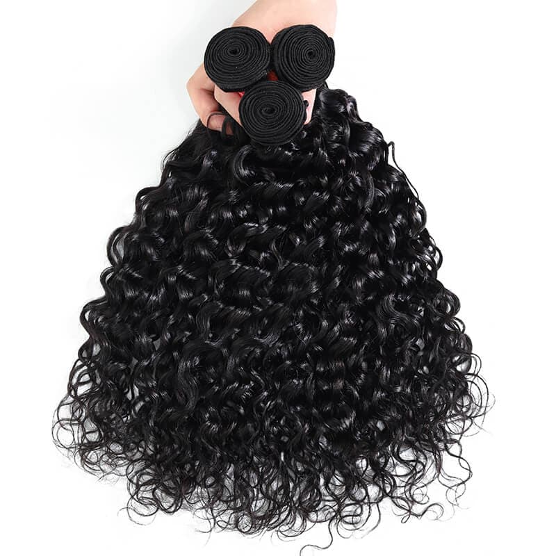 Water Wave Brazilian Virgin Hair 3 Bundles Unprocessed Human Hair Weft