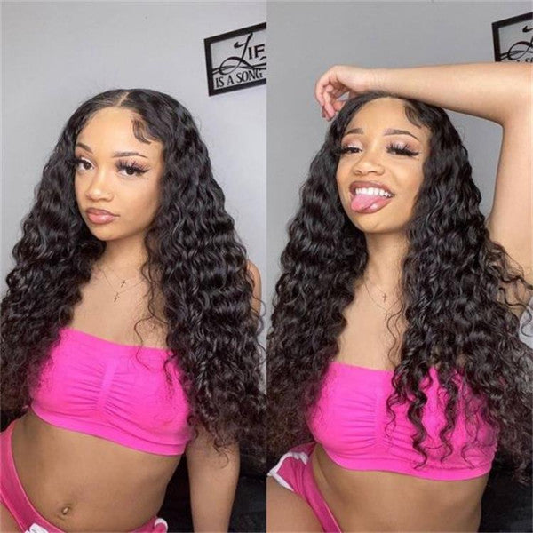 Water Wave Real Wear & Go 5x5 Glueless HD Lace Wig Pre-Cut Human Hair Wigs Pre Plucked Natural Hairline