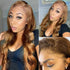 Brown Color Straight Hair 13x4 Lace Front Wig Body Wave Human Hair Wig Natural Hairline