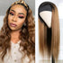 Ombre Honey Blonde Human Hair Wig Headband Straight Glueless Wigs for Women