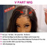 Water Wave V Part Wigs Upgrade U Part Human Hair Glueless Wig Beginner Friendly