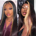 Skunk Stripe Lace Frontal Wig with Honey Blonde Highlights Virgin Human Hair Wigs