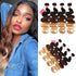 Unprocessed Virgin Hair 4 Bundles Brazilian Ombre Color Body Wave Human Virgin Hair