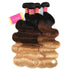 Unprocessed Virgin Hair 4 Bundles Brazilian Ombre Color Body Wave Human Virgin Hair