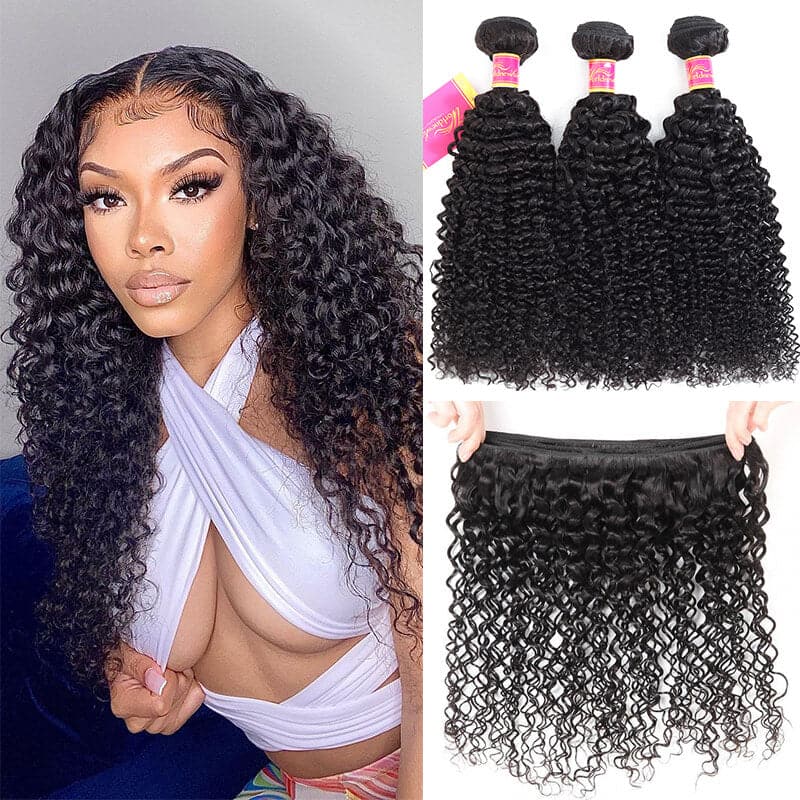 Unprocessed WorldNewHair Brazilian Virgin Human Hair Kinky Curly 3 Bundles