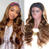 Headband Wig Honey Blonde Ombre Color Body Wave Human Hair Wigs Natural Hairline