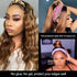 Headband Wig Honey Blonde Ombre Color Body Wave Human Hair Wigs Natural Hairline