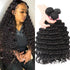 Unprocessed Deep Wave Virgin Hair 4 Bundle Soft Human Hair Weave