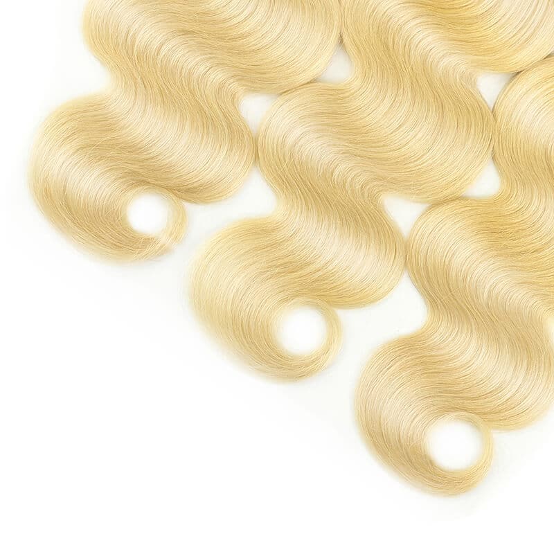 WorldNewHair 613 Blonde Body Wave Brazilian Human Hair 3 Bundles