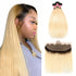 Ombre Color Hair 1B/613 Straight Human Hair 4 Bundles With 13x4 Lace Frontal